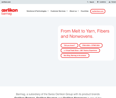 Oerlikon Barmag Zweigniederlassung Der Oerlikon Textile Gmbh  informs