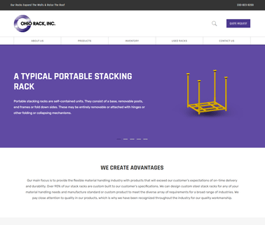 Ohio Rack Orporated steel warehouse racks