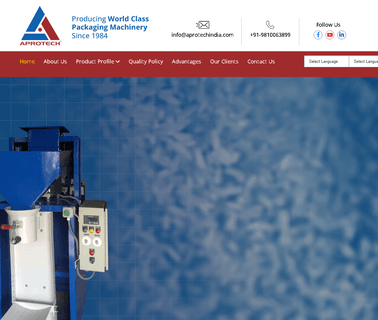 Aprotech Engineers rice packaging machinery