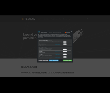 Teqsas Gmbh Technik & Service Für Audiosysteme controls speakers