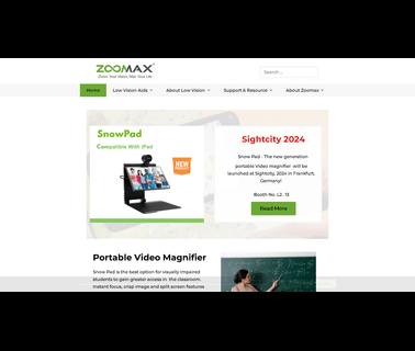 Zoomax Technology Inc low vision products
