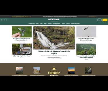 Backpacker Magazine; Your Backpacking, Hiking survival backpacking