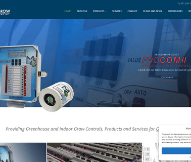 Micro Grow Greenhouse Systems electrical control cabinets