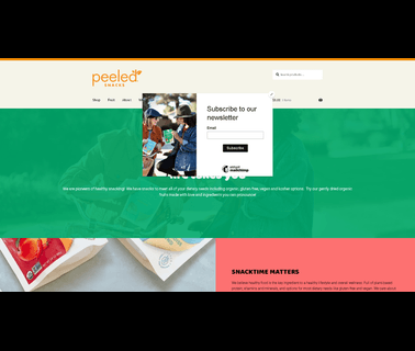 Peeled Snacks; Fruit + Veggie Snacks, Fiber Filled fruit filled