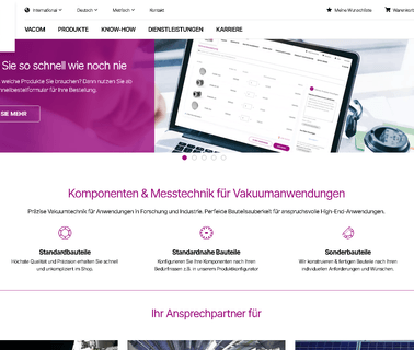 Vacom Vakuum, Komponenten & Messtech accessories and consumables