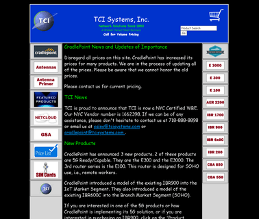 Tci Systems A Woman Owned Small Business Cradlepoint 3G/4G/Xlte tci tricone