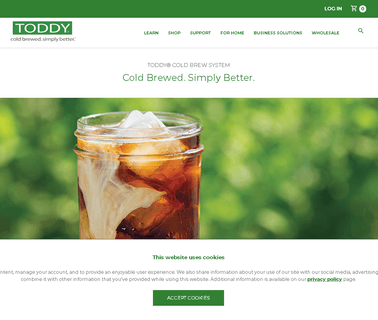 Toddy Cold Brew Coffee Maker; Cold Brewed. Simply brewed coffee