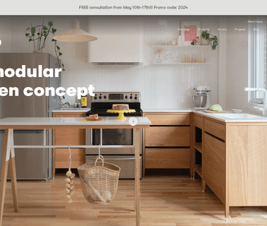 Solid Wood Freestanding Modular Kitchen Furniture customizable wood