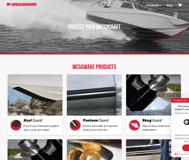 Megaware Keelguard amphibious pontoon