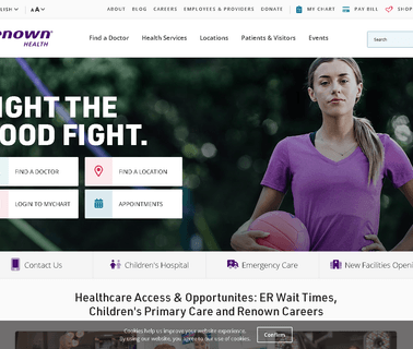 Renown Reno Hospitals; Urgent Care & Emergency centers network