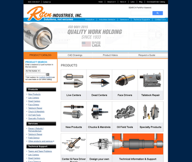 Live Centers Dead Centers & Face Drivers - Riten Industries washington website