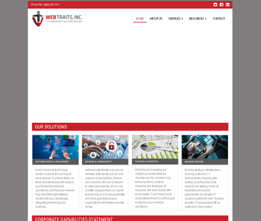 Government and Corporate it Solutions Web Traits corporate services security