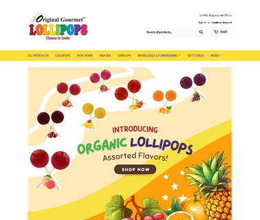Original Gourmet Food Co chocolate lollipop