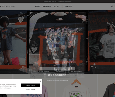 Junkfood Clothing; Vintage Graphic Tees, Retro tees