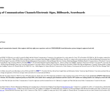 Bee Tm Brosnahan Electronic Comm. sales signs