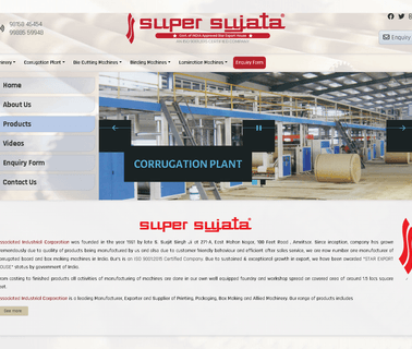 Associated Industrial Corporation face paper