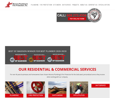 Monona Plumbing & Fire Protection - Monona Plumbing and Fire contractor fire protection