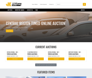 Home - J J Kane Auctioneers heavy equipment auctions