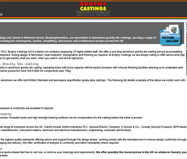 Brophy Castings Ltd industrial based