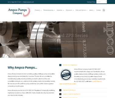 Ampco Pumps For Sanitary, Marine A tri pump