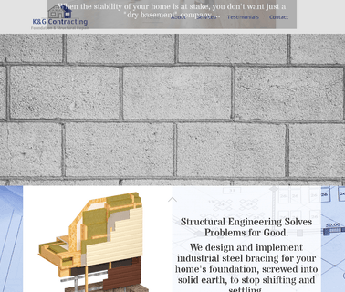 K & G Contracting Complete Foundation Repair Basement Wall water proof monitors
