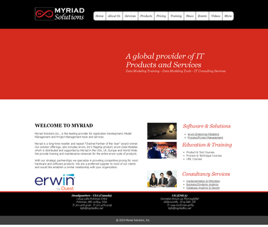 Myriad Solutions Inc Data Modeling Erwin Data Modeler Usa modeling