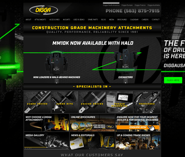 Digga North America backhoe skid