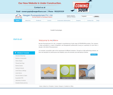Nexgen Fluoropolymers air bearings