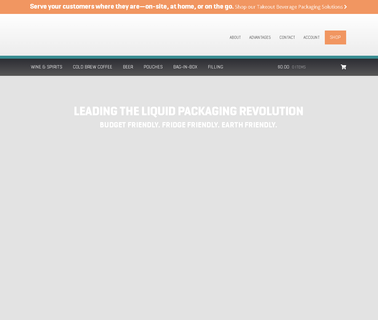 Eco Friendly Wine Packaging; Astrapouch Spirits durable table