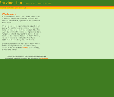 Freds Water Service bean products