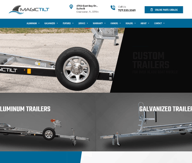Magic Tilt Trailers boat models