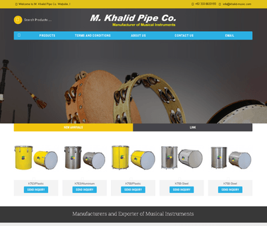 M. Khalid Pipe Co. drums hand