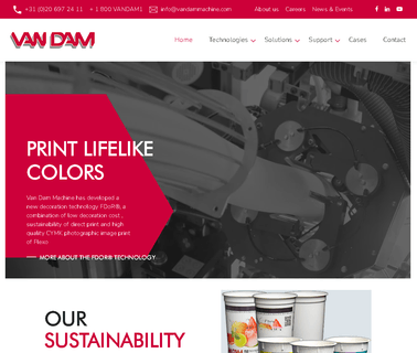 Van Dam Machine Corporation finishing printing