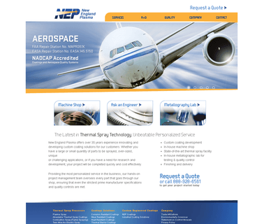 New England Plasma: Thermal Spray Technology spray coating machine