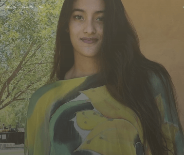 Poshaq Hand Painted Silk apparel silk