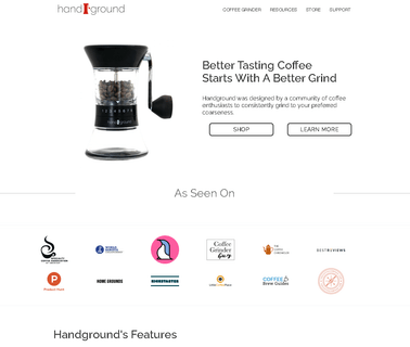 Handground coffee
