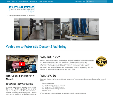 Futuristic Custom Machining - For Over 25 Years job call