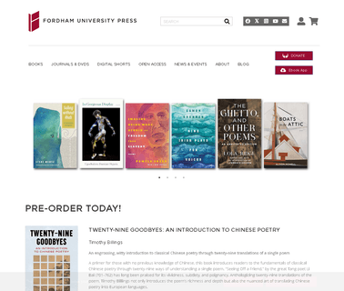 Fordham University Press books new
