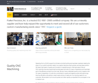 Home - Parker Precision  cnc precision products