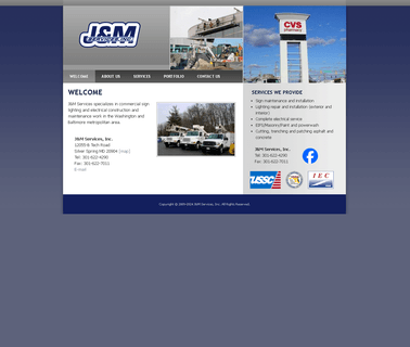 Welcome | J & M Services  installation sign