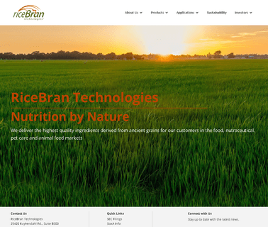 Ricebran Technologies formulas