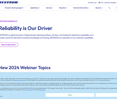 Zestron cleaning equipment suppliers