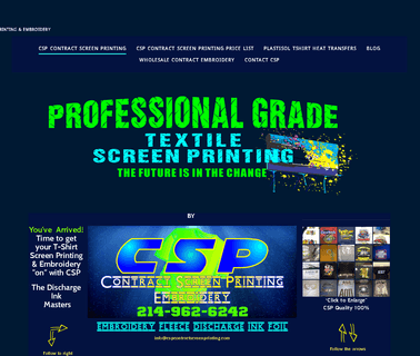 Csp Contract Screen Printing Discharge Plastisol Embroidery screen printed fabric