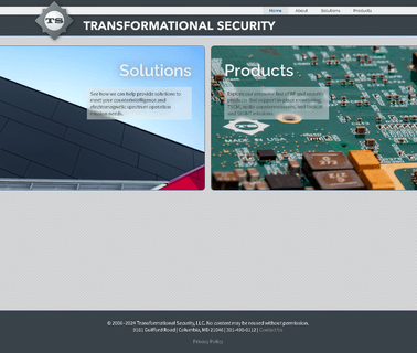 Transformational Security,  training entry