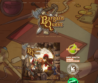 Bargain Quest Games game board