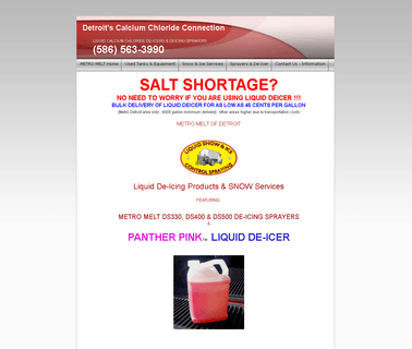 Metro-Melt Detroit - Liquid Calcium Chloride De-Icer - Sprayers detroit