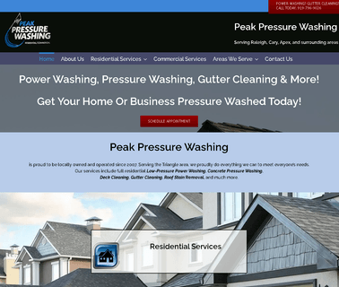 Pressure Washing Power Washing Raleigh Holly Springs cleaning roof