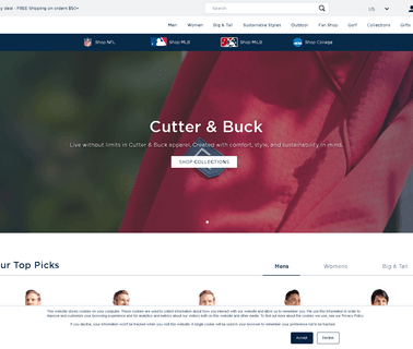 Cutter & Buck 110 buck