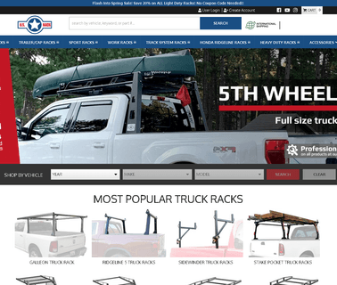 U.S. Rack Inc. built parts
