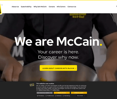 Mccain Foods Global Corporate Website information strategy